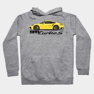 supercar 911 turbo s 992 yellow Hoodie